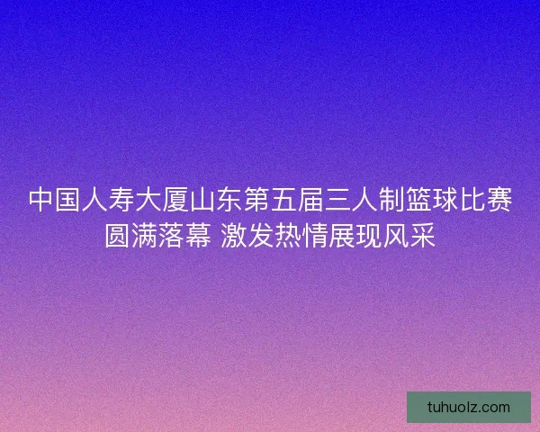 中国人寿大厦山东第五届三人制篮球比赛圆满落幕 激发热情展现风采